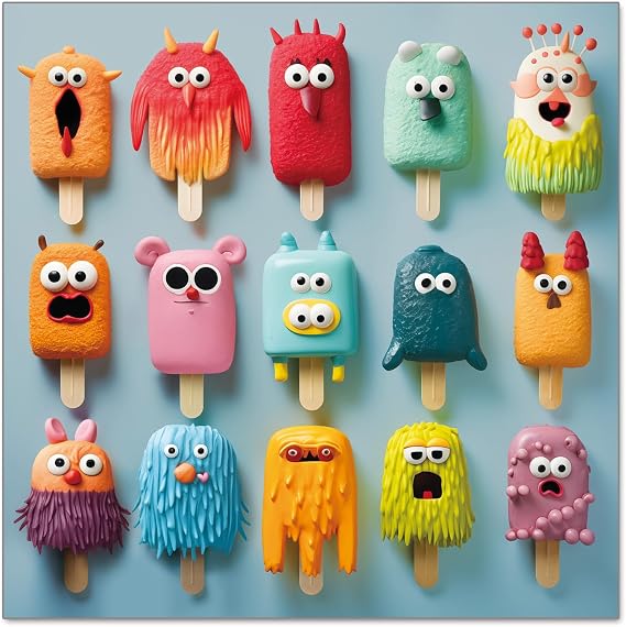 500 Piece Jigsaw Puzzle for Adults and Teens and Kids Family Happy Time Gift Idea (Popsicle Monsters)