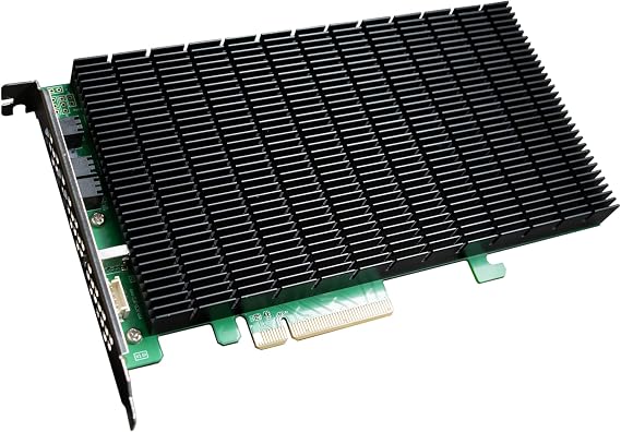 Highpoint Technologies 4-Port M.2 SSD6204A NVMe Boot RAID Controller for VMware ESXi & Virtualization Systems, Green