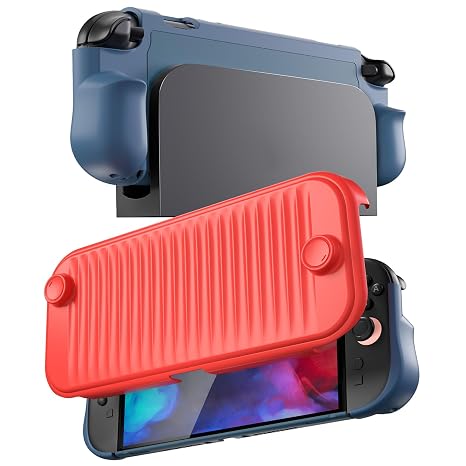 ProCase Dockable Grip PC Front Protective Case for Switch 2, Red&Blue