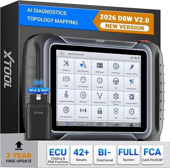 XTOOL D8W AI-Assisted Bidirectional Scan Tool with Topology Mapping