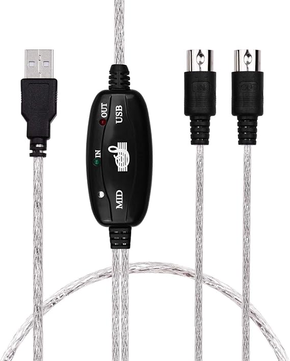 USB MIDI Audio Cable for Digital MIDI Keyboard Music Device
