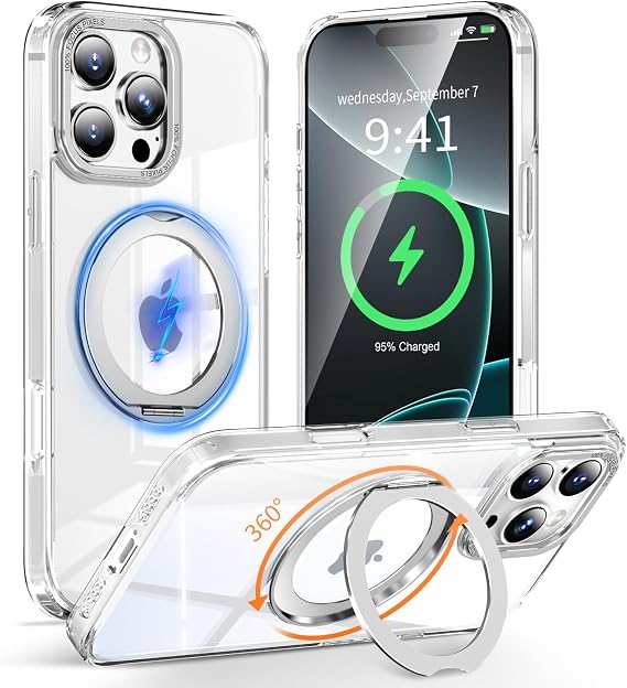 KWATUNG iPhone 16 Pro Max Case, Magsafe Compatible, iPhone 16 Pro Max Case, Transparent Clear