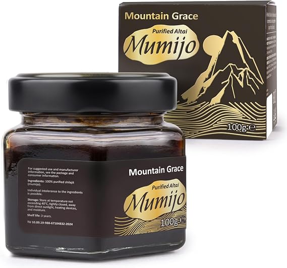 Mountain Grace Shilajit Resin 100g Fulvic Trace Minerals