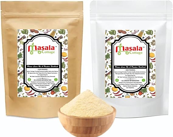 White Semolina Fine (Sooji) Premium Quality by Masala Cottage® 25g-1.9kg (50, Grams)