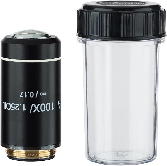 AmScope A100X-INF-B 100X Infinity Achromatic Microscope Objective