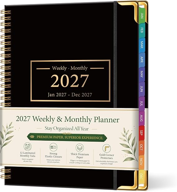 Kamoy 2027 Planner - 2027 Weekly and Monthly Planner Calendar, 6"8"