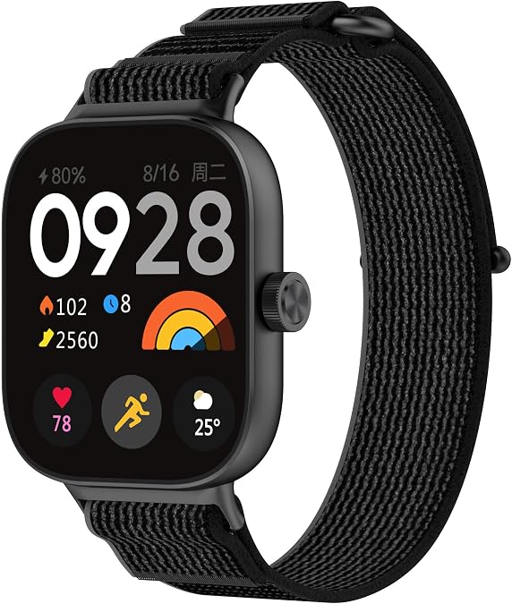 BabyValley Compatible with Redmi Watch 4 Band, Adjustable Soft Nylon Loop Watch Band Replacement Wristband Bracelet Strap for Redmi Watch 4 Strap