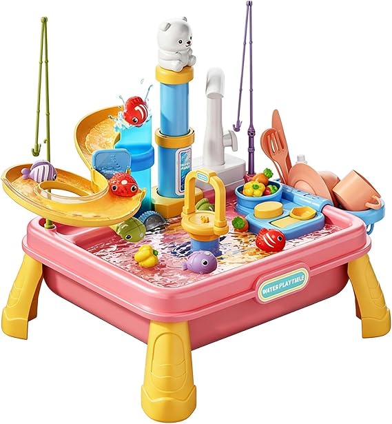 Kids Water Tables for Outside Outdoor Sensory Game Built-In Pump