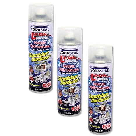 Badem10 3 Pieces Leak Fix Waterproof Sealed Spray 396 Gr TRANSPARENT