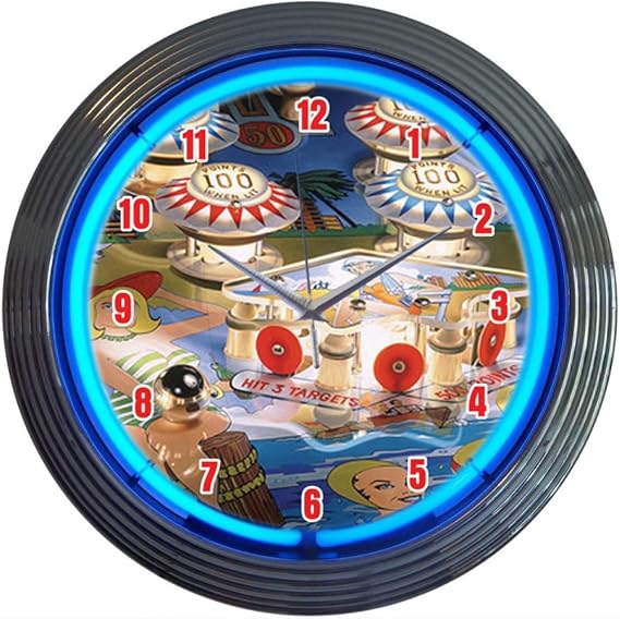 Pinball Neon Clock