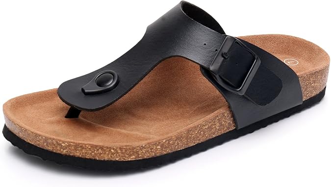 WTW Mens Sandals Comfort Suede Cork Footbed Slides Sandals