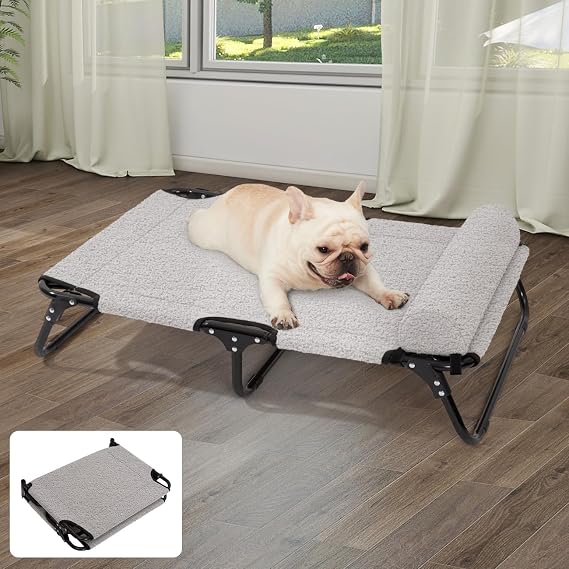 ABE Elevated Dog Bed - Outdoor, Off-Ground Dog Cot, Cooling, Large Size (Medium)