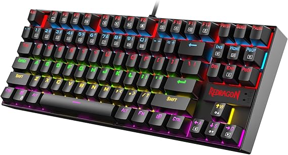 Redragon K552 Mechanical Keyboard, LED Gaming Keyboard with Red Switches