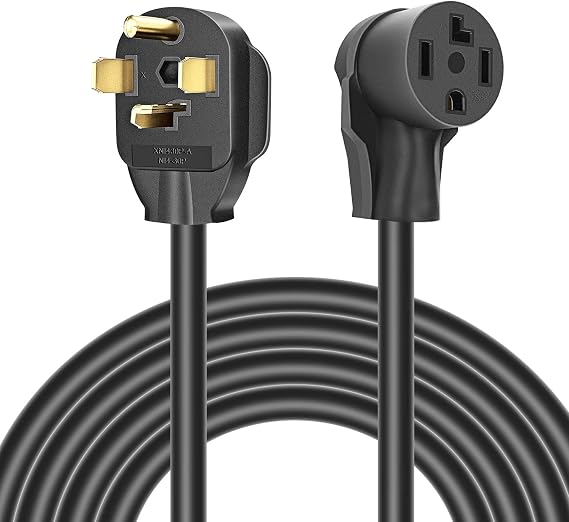 Rophor Dryer Extension Cord 4 Prong, 30 Amp NEMA 14-30P to 14-30R Extension Cord for Dryer Power Extension and EV Charging, 125V/250V, 10 Feet