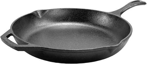 Lodge Chef Collection 13.25 In Pre-Seasoned Cast Iron Skillet, Perfect Sear