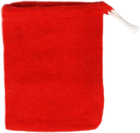 24-PACK 3"x4" SMALL RED FLANNEL BAG WITH WHITE STRING Traditional Wiccan Gris Gris Mojo Treasure Bag