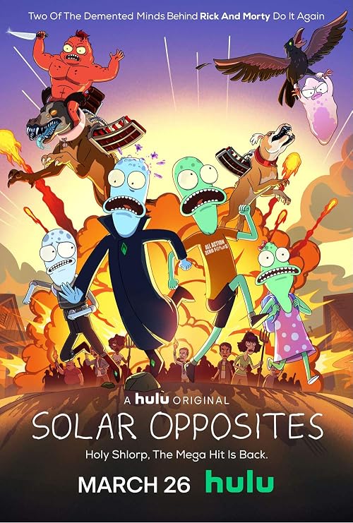 Makeuseof Solar Opposites Season 2 2021 TV Poster Wall Art Print Size-24''x36''/13.7''x20.4'' (13.7''x20.4'')