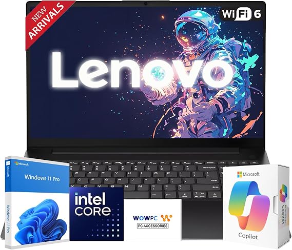 Lenovo New Business Laptop(2026 Edition), Intel Powerful Processor, 8GB DDR5, 512GB PCIE, 15.6" FHD Anti-Glare Display, Fast Charging Speed, 14.5-Hour Battery Life, Windows 11 Pro with MS 365 for Web