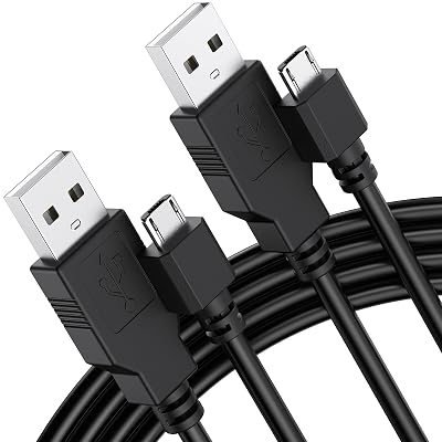 Vancle 2 Pack for PS4 Controller Charging Cable, 5.9ft Micro USB Charging Cable for PS4 SlimPro, PlayStation 4, Xbox One XS Controller