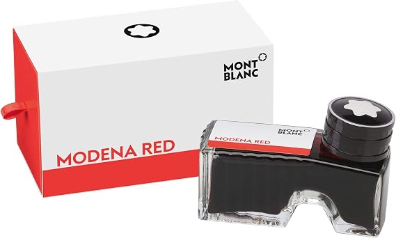 Montblanc Ink Bottle Modena Red 119566 Premium-Quality Refill Ink in Bright Red for Fountain Pens, Quills, and Calligraphy Pens 60ml Inkwell