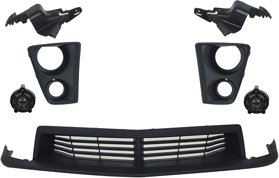 Bundle Front Bumper Support Lower Grille Bracket Fog Light Bezel 7pcs For Camaro Zl1 12-15 Gm2593157 Gm2593157 Gm1038143 Gm1039143 Gm1042115 Gm1043115 Gm1036141