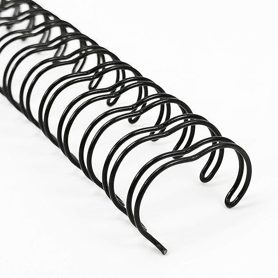 Rayson Wire Binding Spines, 1/2" 3:1 Pitch, 32-Loop Black, 100 Pack