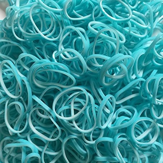 Rainbow Loom Blue Lagoon Dual Layer Rubber Bands Refill-600 Bands & 24 C-Clips from (B0182)