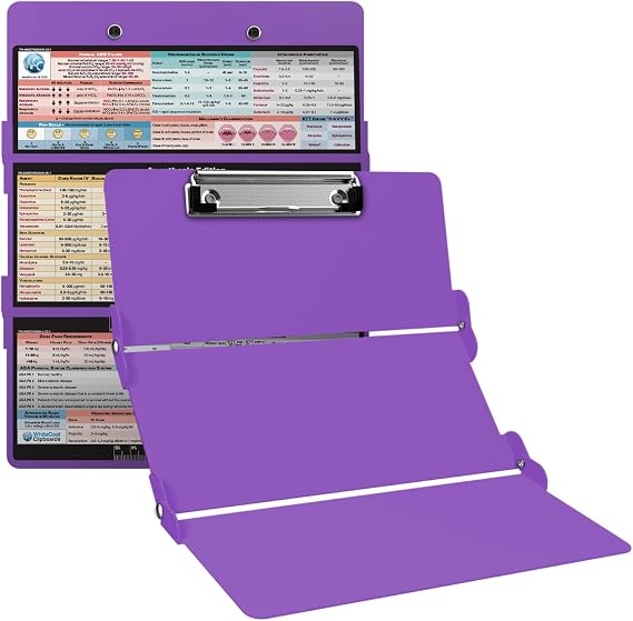 Whitecoat Clipboard Trifold - Anesthesia Edition (Lilac, Trifold)