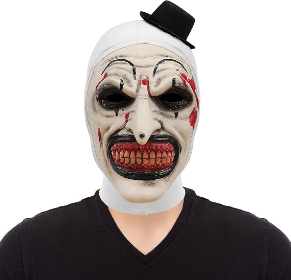 Terrifier Mask Art the Clown Mask Adults Cosplay Funny Killer Scary Head Props for Halloween
