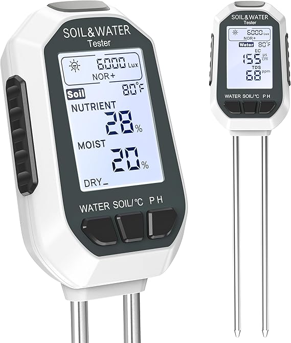 Moisture Meter for Plants,7-in-1 Digital Soil Tester Kit