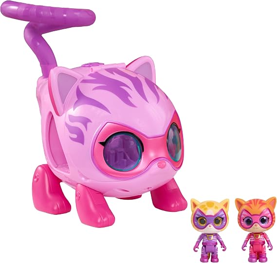 Disney Jr. SuperKitties Su-Purr Wild Kitty Copter with Lights and Sounds, 3 Pieces, Poseable Figures, Toy for Fans, Girls, Kids, Ages 3 and Up by Just Play, Kids Toys for Ages 3 Up by Just Play
