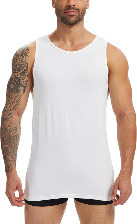 Mens Tall Sleeveless Undershirt Lightweight Breathable S-4XL (1&3 Pack)