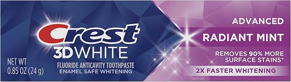 Crest 3D White Vivid Fluoride Anticavity Toothpaste - 0.85 oz - Radiant Mint