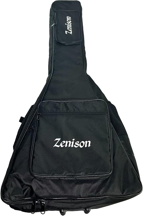 Zenison Padded Gig Bag for Flying V Electric Guitars Backpack Straps 45" Black