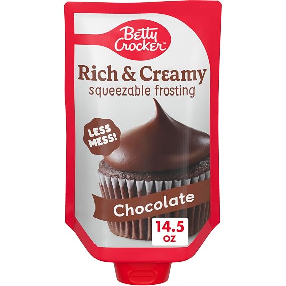 Betty Crocker Rich & Creamy Squeezable Frosting, Chocolate, 14.5 oz