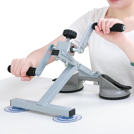 Arm Bike for Physical Therapy, Multifunction Rehabilitation Exerciser for Arm and Shoulder, Stroke Rehab Equipment, Portable Indoor Arm Cycle for Seniors, Adjustable Resistance, Anti-Slip