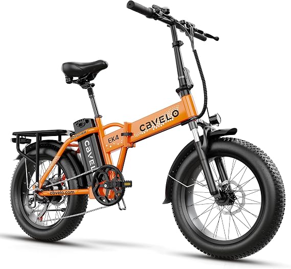Cybervelo 750W Folding Electric Bike, 48V 20AH Large Removable Battery E-Bike, 30+MPH, 80 Miles Max Range, 20" Fat Tire Electric Bike for Adults, Adult Electric Bicycles for Commute
