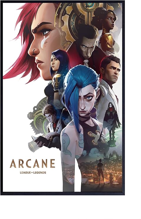 Christ-EZ Anime cartoon Arcane League of Legends Movie Poster Cool Wall Decor Art Print posters for room aesthetic - Matte Poster Frameless Gift 11 x 17 inch(28cm x 43cm)