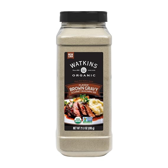 Watkins Organic Brown Gravy Seasoning Mix, 21 Ounce (Pack of 1)
