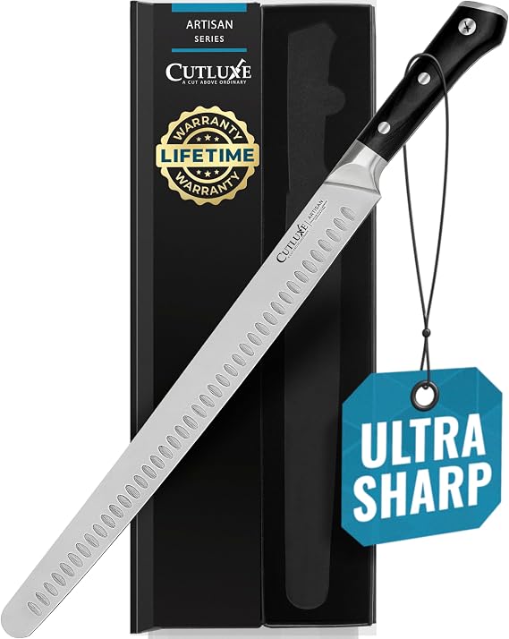 Cutluxe 14" Slicing Carving Knife Extra-Long Brisket Knife for Meat & BBQ