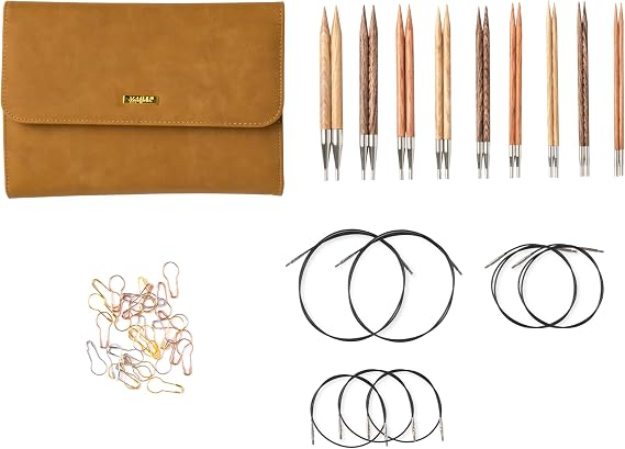 Knit Picks Claudette Wood Interchangeable Knitting Needles Set with Case