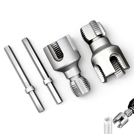 2PCS Electric Drill Thread Cutting Tool, Pipe Internal and External Thread Cutting Tool, Comprehensive Internal and External Thread Cutting Accessories Suitable for Sizes 1/2 "and 3/4"