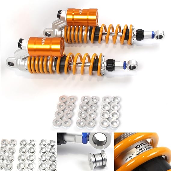 360mm /14" Nitrogen Charged Shock Absorber Rear Suspension for Honda Monkey 2019-2024 ABS include, Motorcycle Accessories Gold