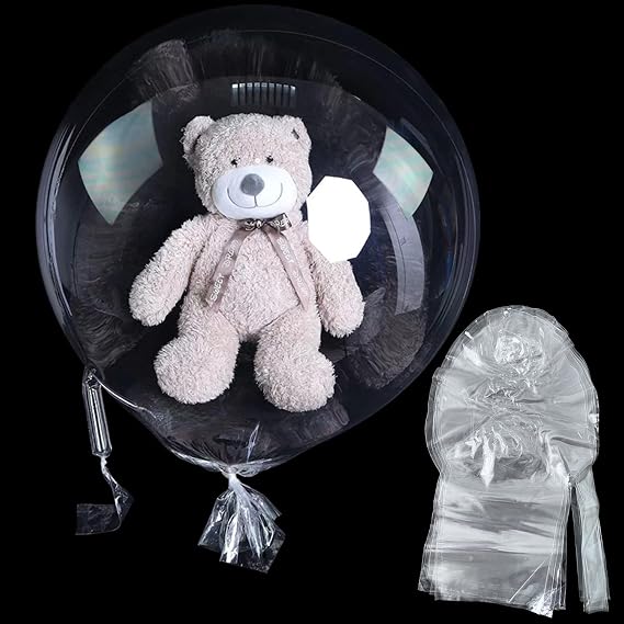 Large Clear Balloons for Stuffing, 10pack Big Extra Wide Mouth Bubble Bobo Balloons, Giant Wrap Gifts for Mother's Day/Bridal Shower/Birthday Decor