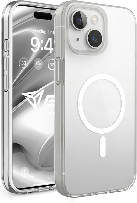 Babylonian iPhone Magsafe Compatible Transparent Hard Crystal Mica Yellowproof Case (iPhone 14 Plus)