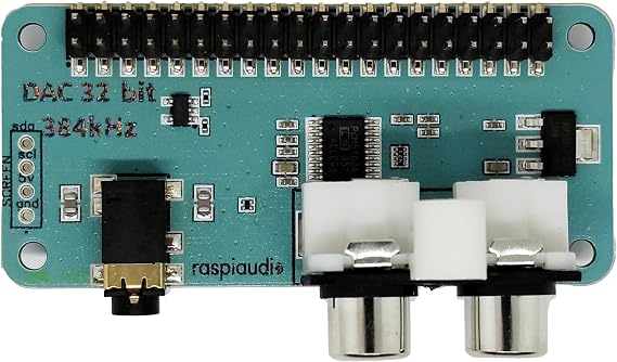RASPIAUDIO Audio DAC Hat Sound Card (Audio + V3) for Raspberry PI5 / PI4 / Pi Zero / PI3 / PI3B / PI3B+ / Better Quality Than USB
