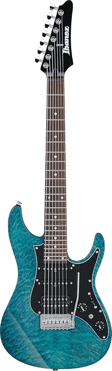 Ibanez AZ447P1QM Premium 7-String Electric Guitar, Rosewood Fingerboard, Cosmic Blue