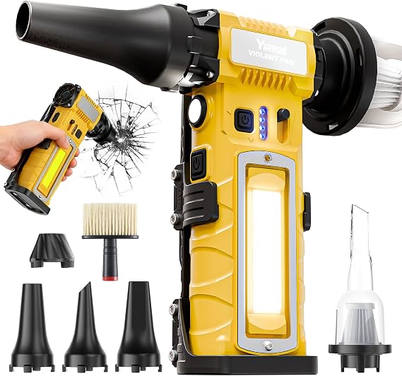 Rechargeable Air Duster 8000mAh, Electric Dust Blower with LED Work Light