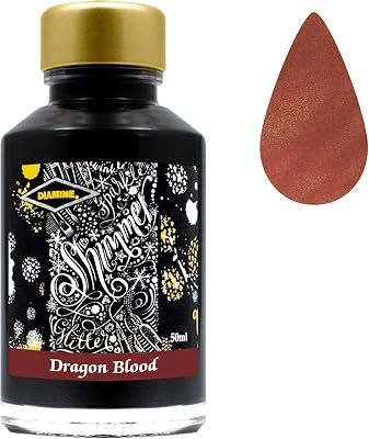 New Diamine 50ml Shimmer Ink Bottle Dragon Blood