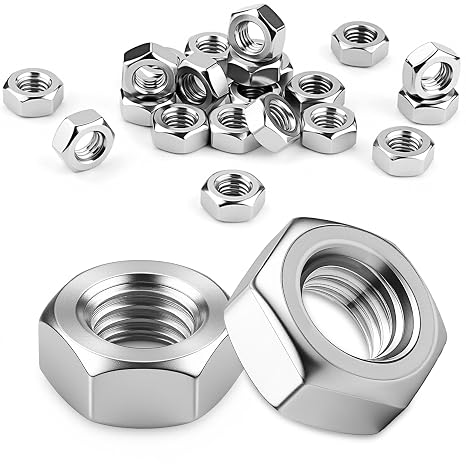 Pyroclasia Pack of 120 M3 Nuts Hexagonal Nuts Stainless Steel A2 V2A DIN 934 Hex Nut Stainless Steel Nut Hexagonal Nut Rustproof for Screws Washers Threaded Rods Indoor and Outdoor Use